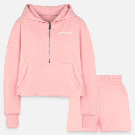 Women's Cropped Hoodie & Jogger Short Set