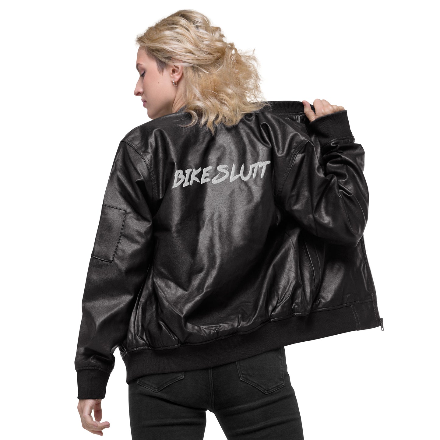 BikeSlutt Leather Bomber