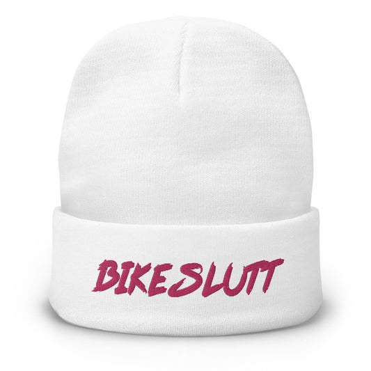 BikeSlutt Beanie Pink Logo