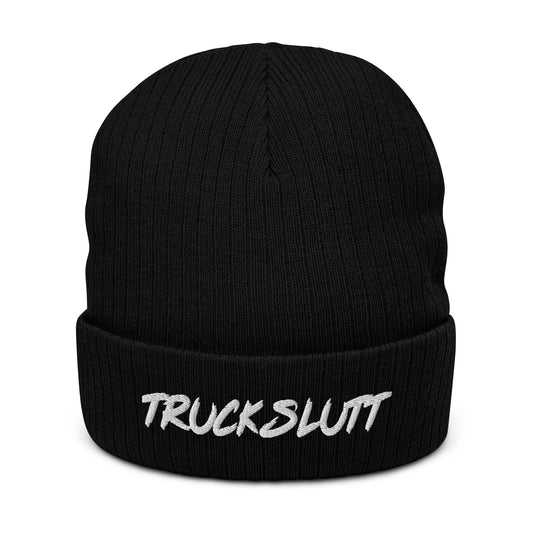 TruckSlutt Beanie White Logo