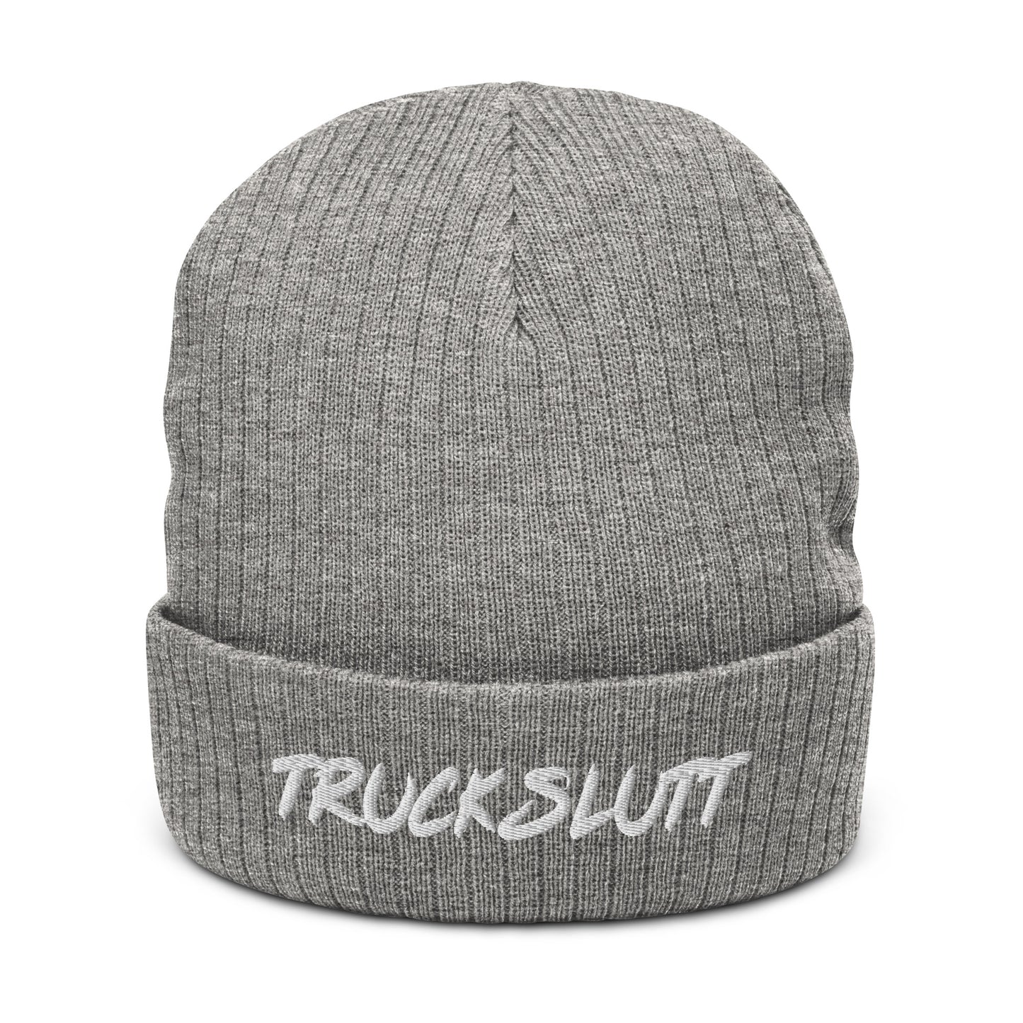 TruckSlutt Beanie White Logo