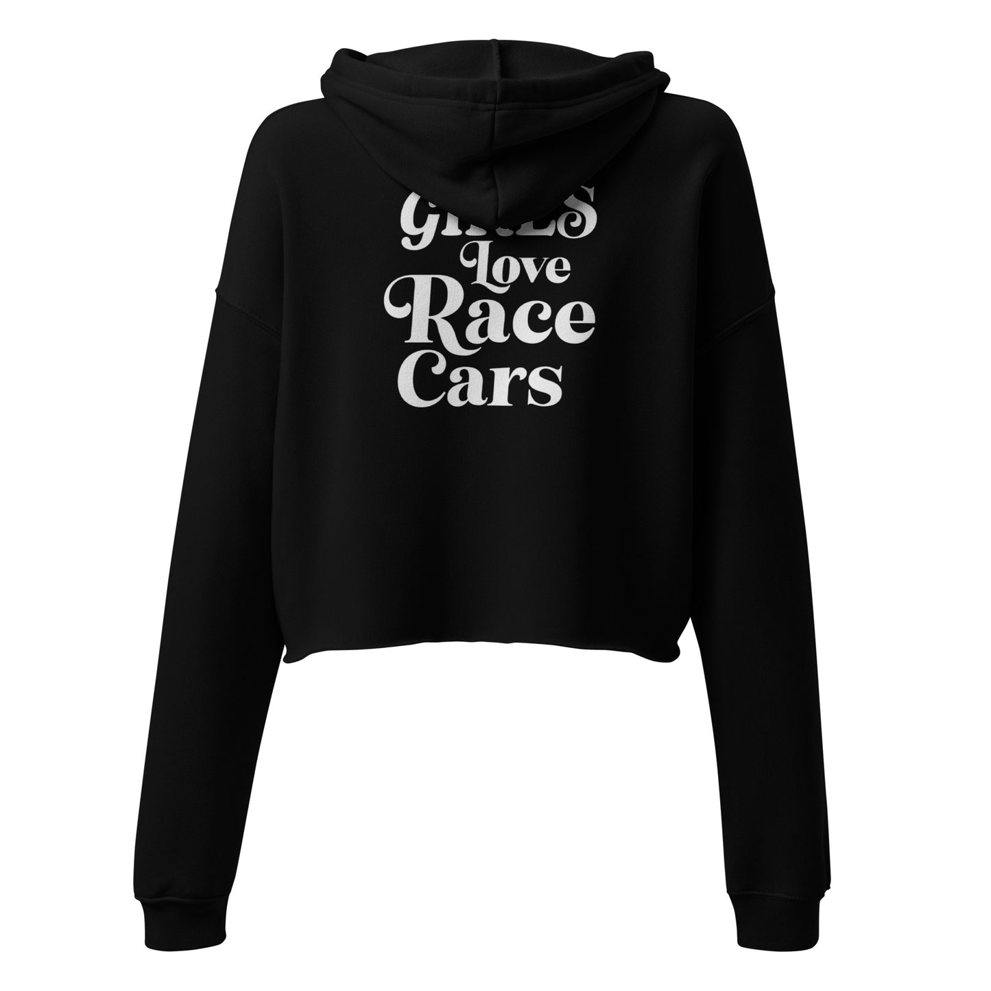 Hot Girls Love Race Cars Crop Hoodie