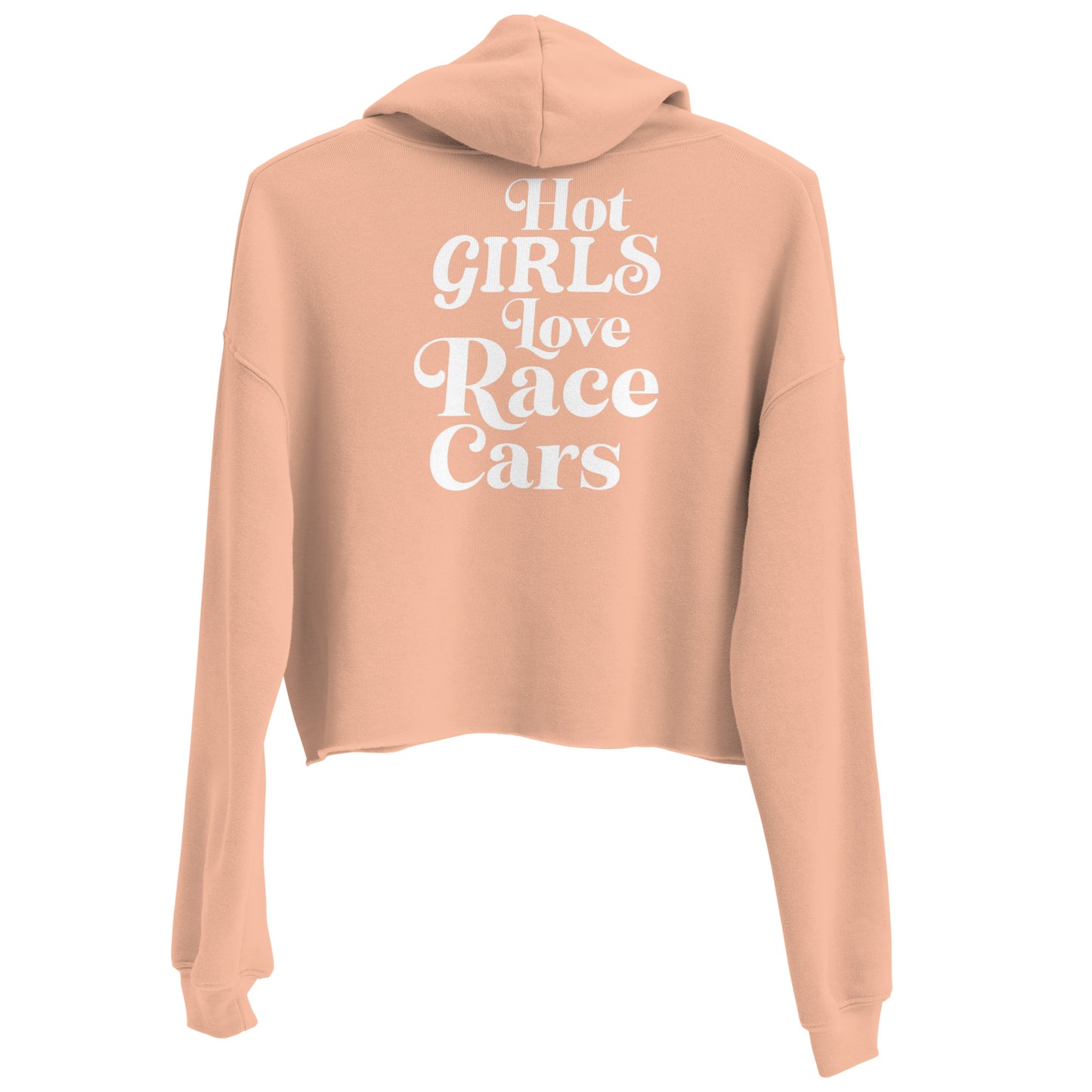 Hot Girls Love Race Cars Crop Hoodie