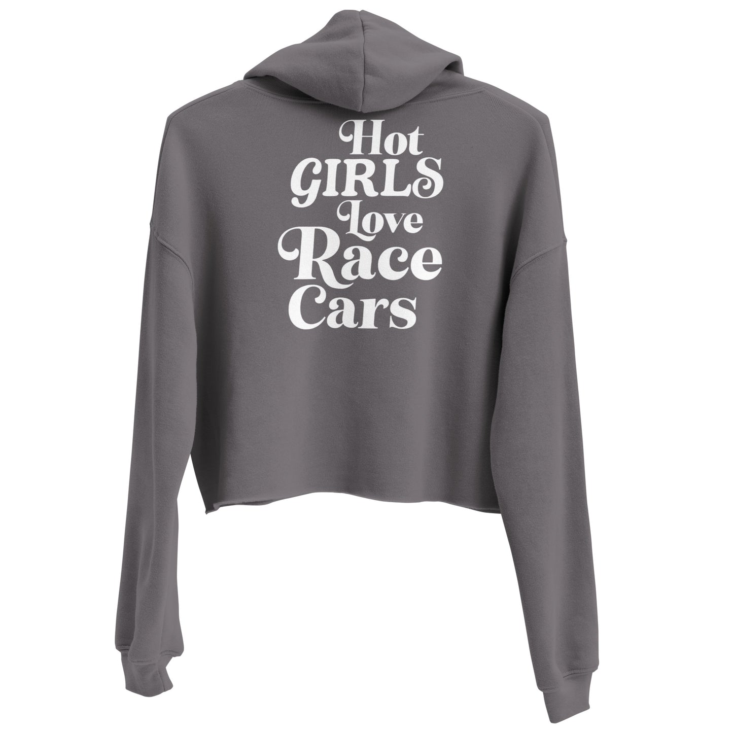 Hot Girls Love Race Cars Crop Hoodie